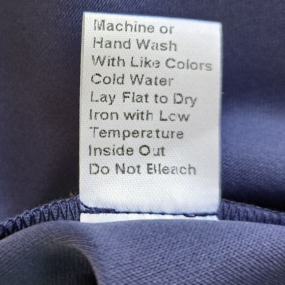 MING WANG Stretch Deco Crepe Funnel Neck Midi Dress Size Medium in Navy Blue - Picture 12 of 13